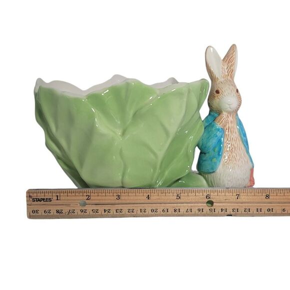 Beatrix Potter Flower Pot Planter Peter Rabbit Lettuce 1998 Easter Teleflora - Picture 9 of 9
